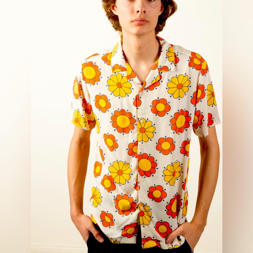 Groovy Floral Button Up Shirt